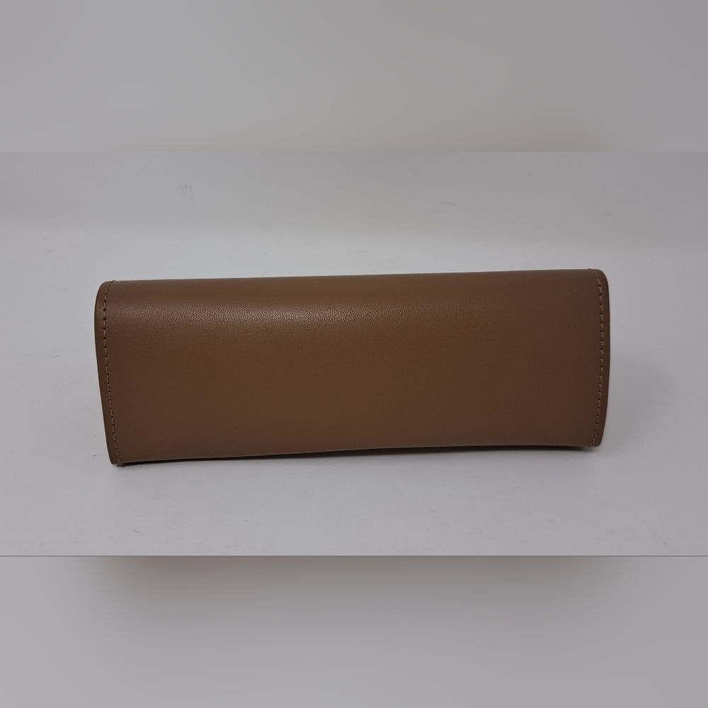 NWOT Burberry Sunglasses Case XL Brown Leather Authentic 7" x 2.5" x 3.5" - Picture 5 of 14